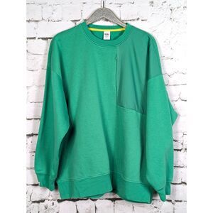 BONOBOS Fielder Relaxed Fit Sporty Pullover Sweatshirt Jumper Green Size XXL